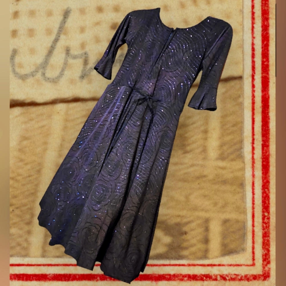Mud Pie Brown Rose Party Dress Size 8 - Picture 3 of 12